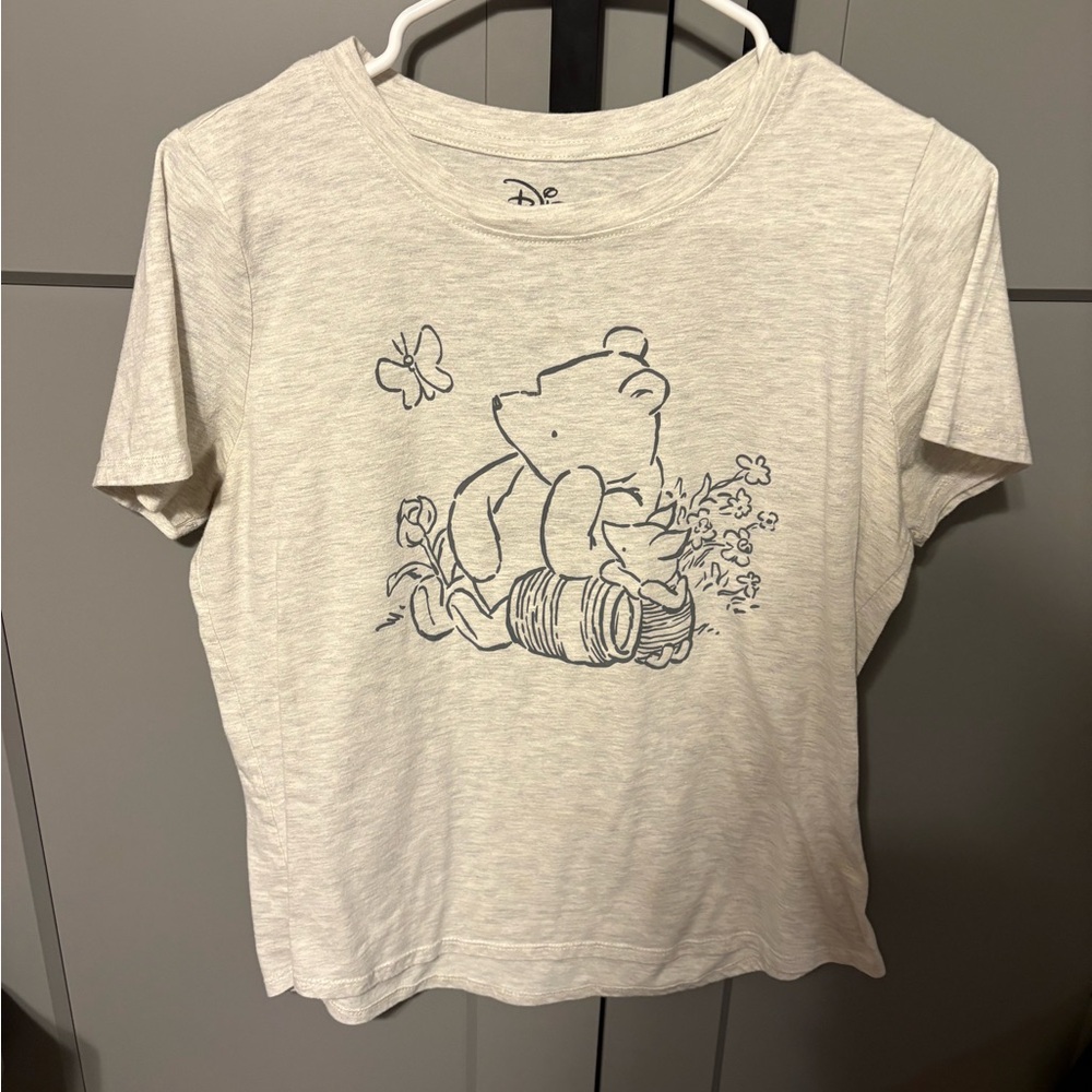 Disney Light Gray T-Shirt with Pooh and Piglet Design